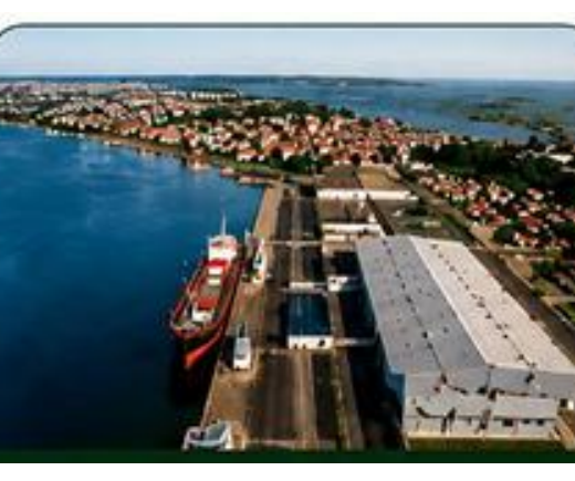 Porto e navio de exportação